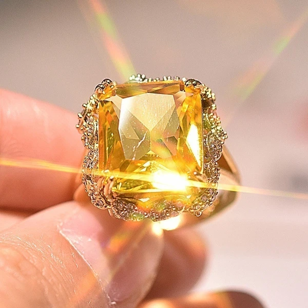 Anello topazio giallo hot sale