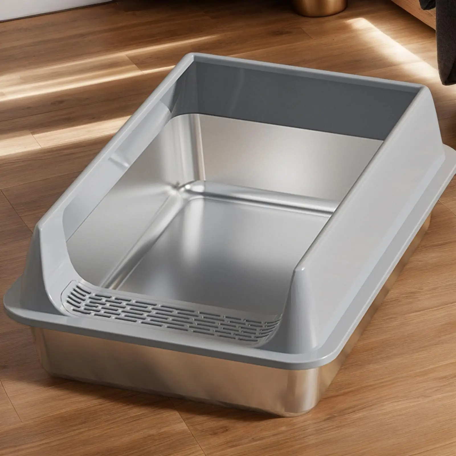 Big Cat Litter Box Easy Clean Pet Litter Box Easy Clean Semi Enclosed Cat Toilet with Scoop for Dormitory Indoors Car Living - view 4