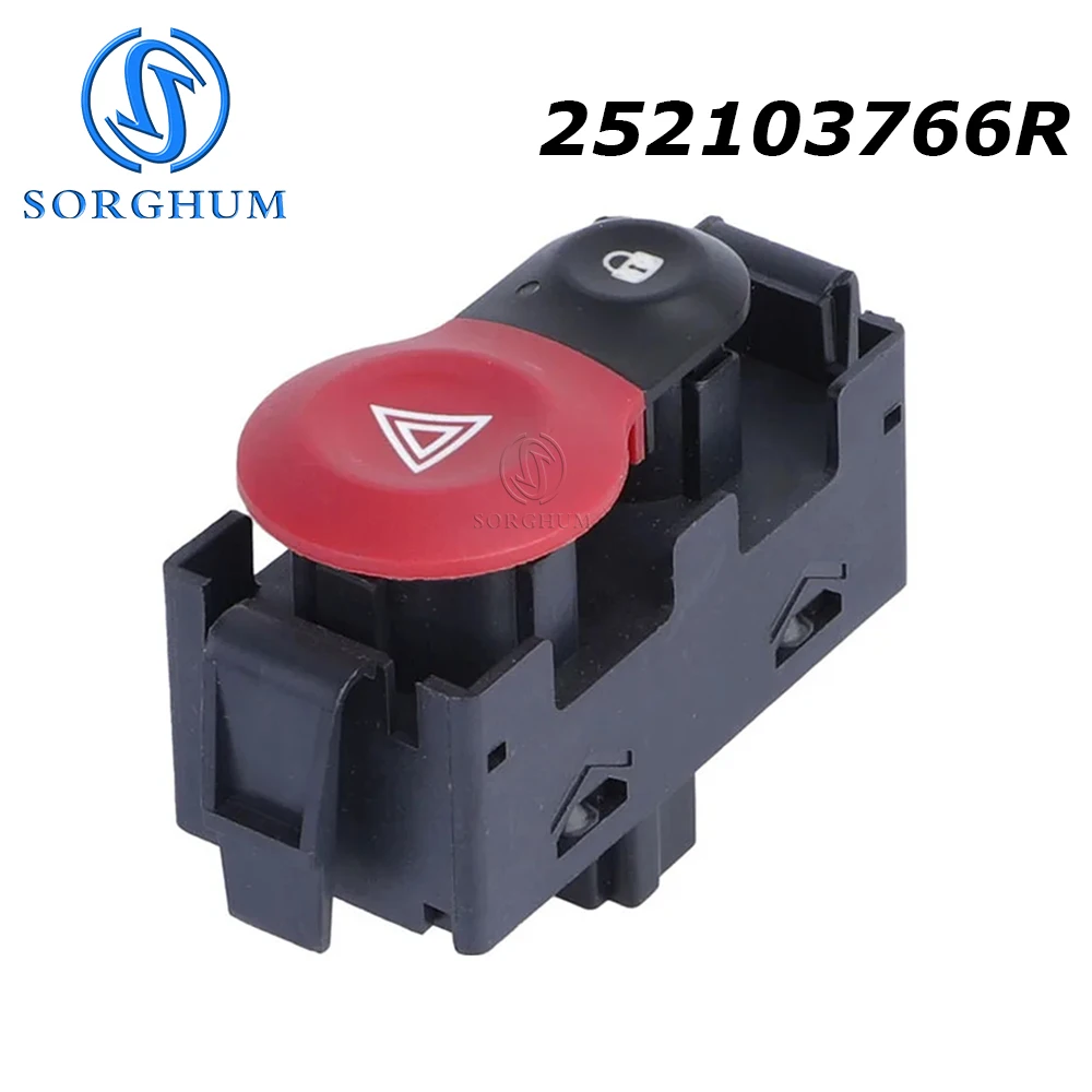 

252103766R Hazard Warning Light Switch For Renault Clio III Modus / Grand Modus 8200214896 6 pins