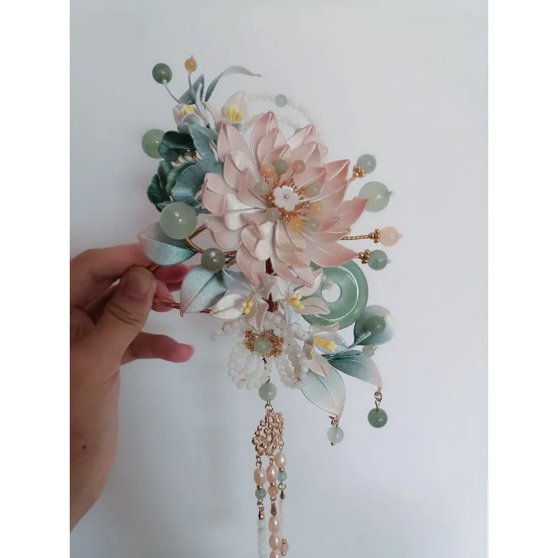 [Jingfu Han Fragrance] Mingyue Youtan - Lotus Wrapped Hanfu Accessories Tassel