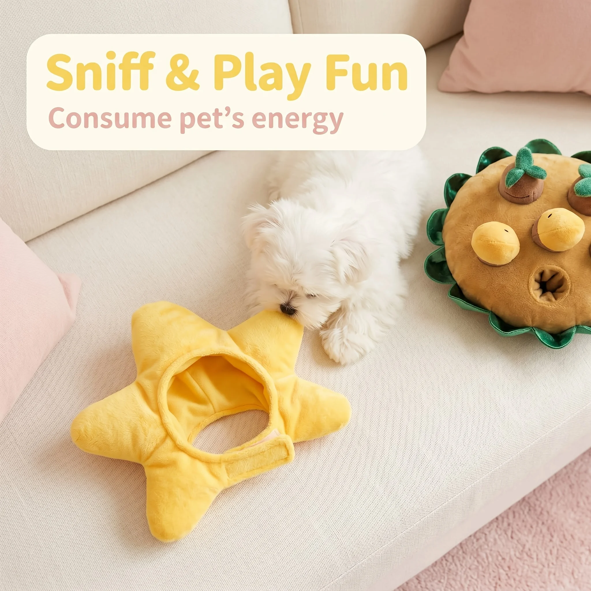 Cute Yellow Starfish Pet Hat, Soft Adorable Decorative Headgear, Daily Matching Outfit Accessory & Funny Photo Prop for Pet