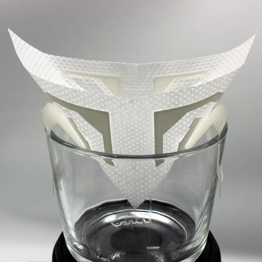 Качественный 100 шт. портативный V-образный фильтр для кофе, бумажный мешок, подвесной ушной капельный мешок для кофе, одноразовый фильтр для капельного кофе