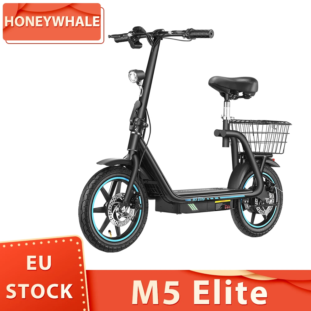 HONEYWHALE M5 Elite Electric Scooter 14 inch Pneumatic Tire 500W Motor EScooter 48V 13Ah Battery 40~45km Range 40 km/h Max Speed