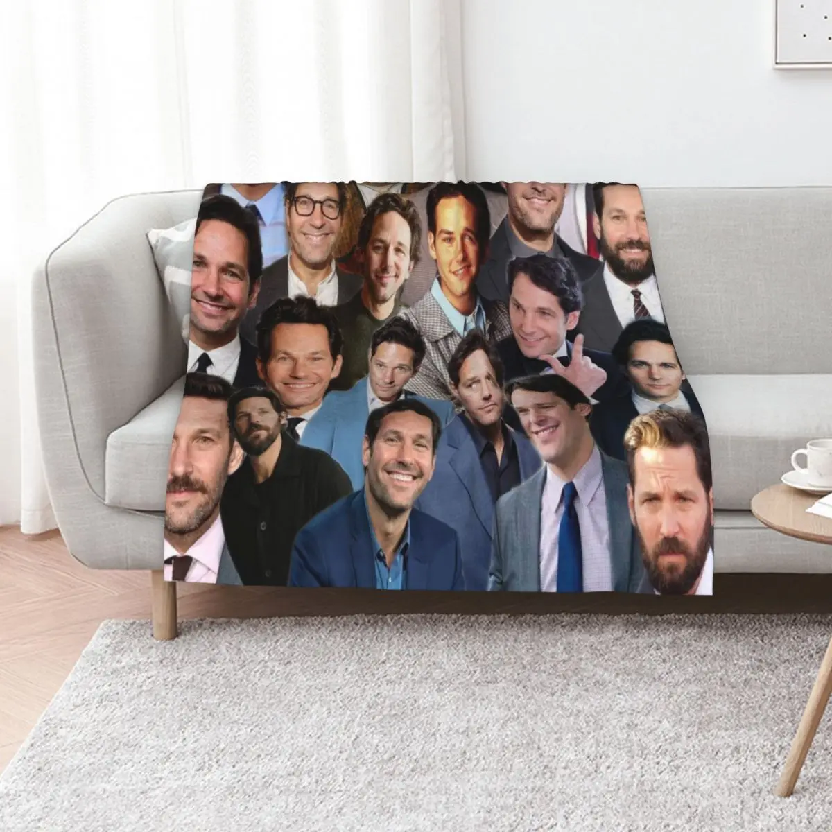 

Paul Rudd photo collage Throw Blanket wednesday Furrys blankets ands Blankets For Bed Blankets