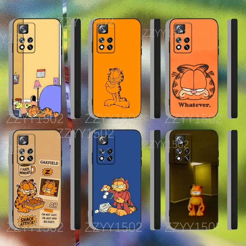 

Cute Cat G-GarfieldS Phone Case For Samsung S25,S24,Ultra,S20,S30,Plus,S22,S23,Ultra,Plus,5G Black Silicone Soft