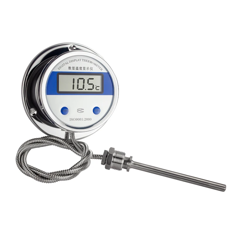 

Digital PT100 Temperature Thermometer -50-200℃ SS304 PT100 Bimetallic Thermometer M27*2 PT100 Temperature Sensor