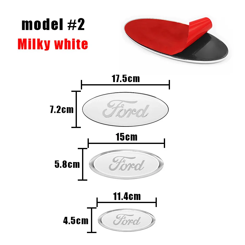 114mm 150mm 175mm Auto Grille Kofferbak Kap Deksel Logo Decor Cover Voor Ford Focus Fiesta Ranger Mondeo Mustang Accessoires