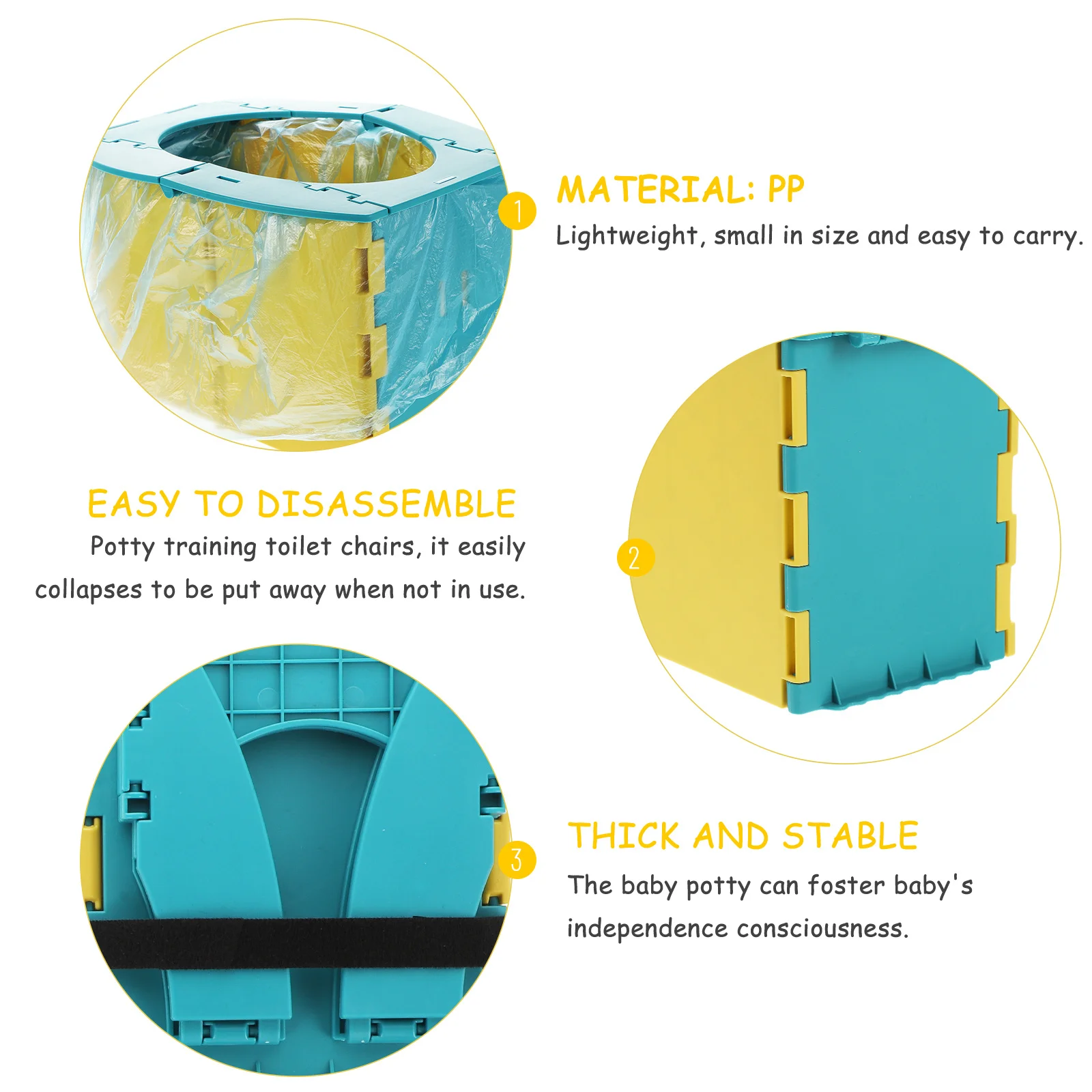 

Portable Baby Travel Potty Foldable Toilet Trainer Toddler Plastic Toilet Seat Easy to Disassemble and Assemble Safe for Babies