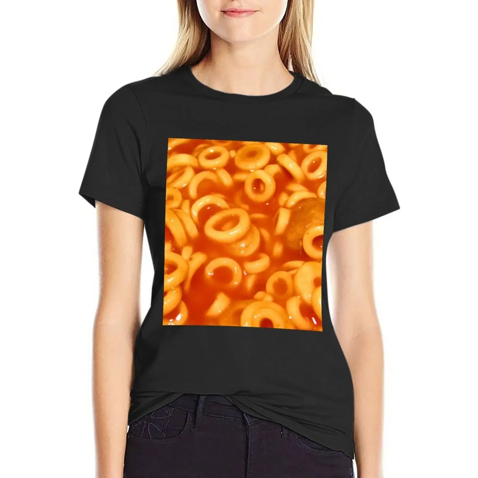 

spagettios T-Shirt korean fashion vintage clothes lady clothes t-shirt dress for Women graphic