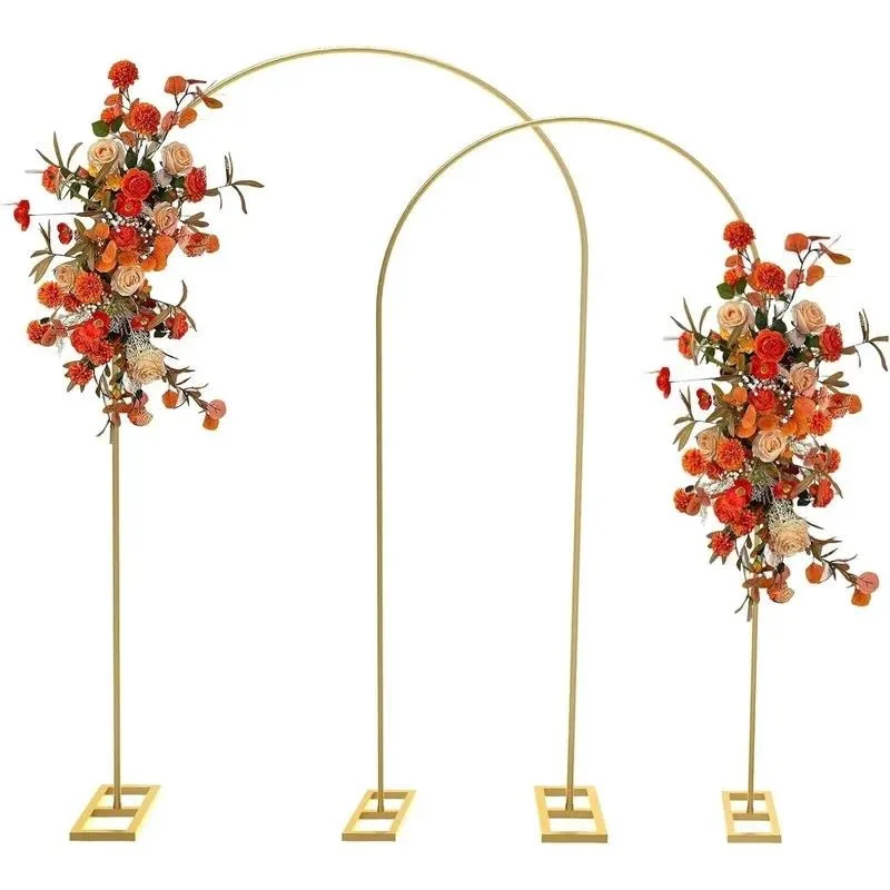Adjustable Iron Bottomless Wedding Arch Stand 6ft 6.6ft 7.2ft Balloon Arch Frame for Birthday Party Event Decoration