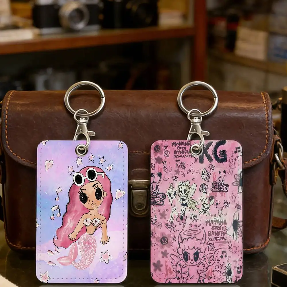 K-Karol G Singer Manana Sera Bonito Card Holder Men And Womenn Community Access Card Key Rings Accessories Gift