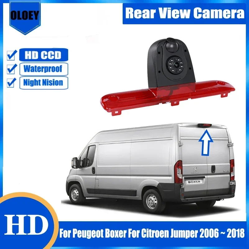 Rear View Reverse Camera For Fiat Daq 3 gen For Peugeot Boxer For Citroen Jumper 2006 ~ 2018 BackUp Parking Brake light Camera