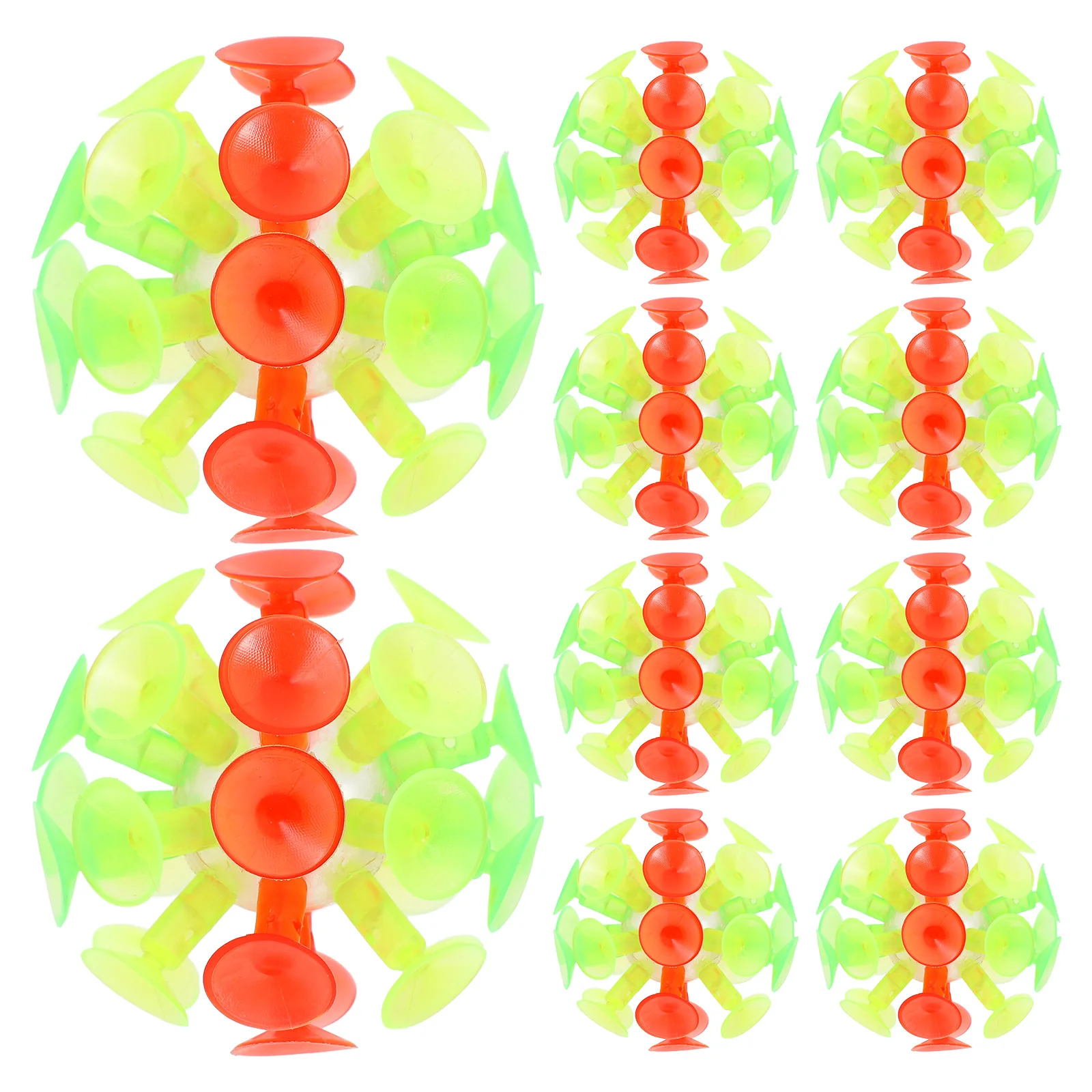 10 Pcs Childrens Suction Cup Ball Creative Children Sticking Toy Glowing Parent-child Interaction Balls Kids Plaything for Boys