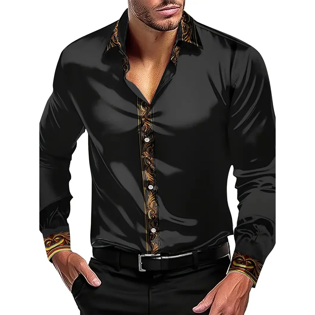 Elegant Shirt Long Sleeve Shirt Blue Regular Length Long Sleeve Multiple Colors Multiple Sizes Polyester Fabric