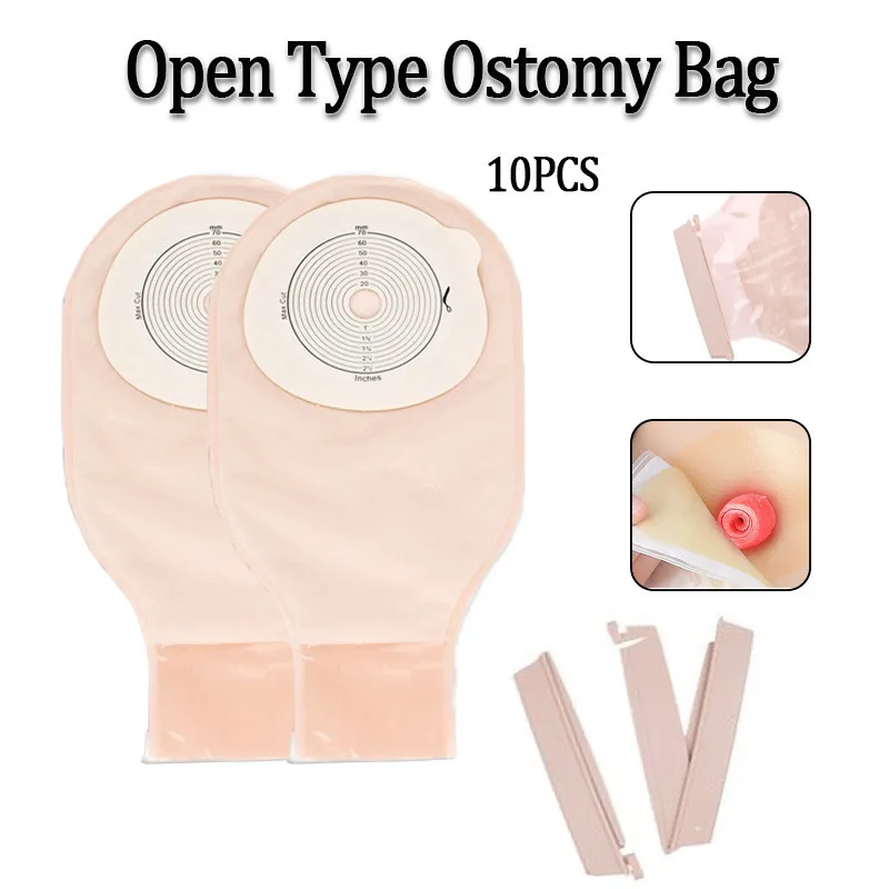 5/10 Pcs Colostomy Bag One-piece Open Type Closed Type Fistula Bag Stool Hydrocolloid Tray