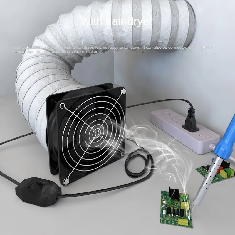 ممتص دخان لحام سريع قابل للتعديل ، مروحة مستخرج الدخان ESD ، مروحة أنابيب Exhuast ، مروحة تهوية الحوض ، 2 متر