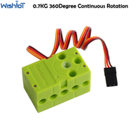 0.7kg Geekservo 360 Degree Continuous Rotation Servo Forward Reverse Green 4.8V-6V PWM Control Compatible With legoeds Microbit