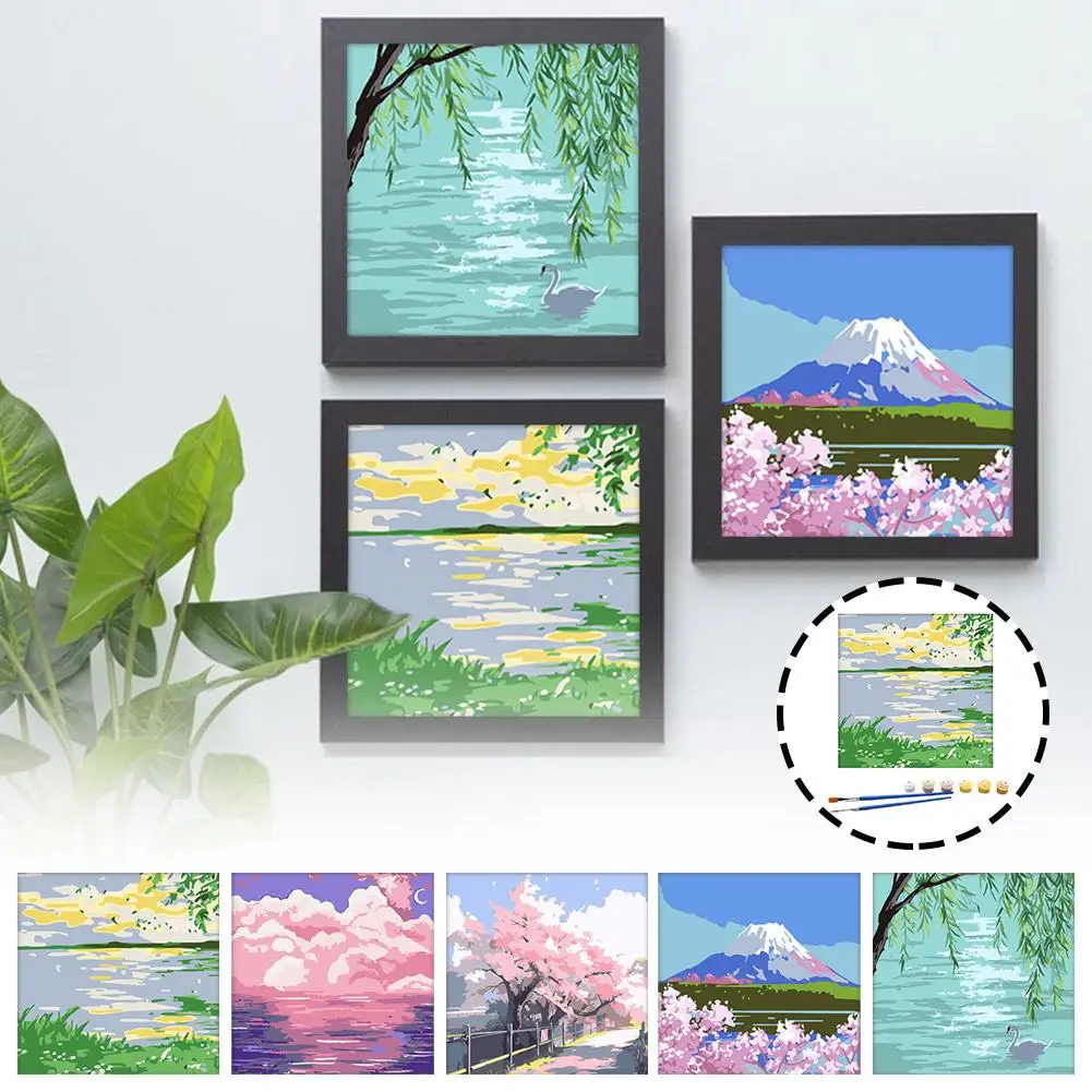 NEW Style High-end Oil Painting By Numbers For Adults Landscape DIY Scenery Canvas Painting Handpaint Number Painting Gift U2Q5