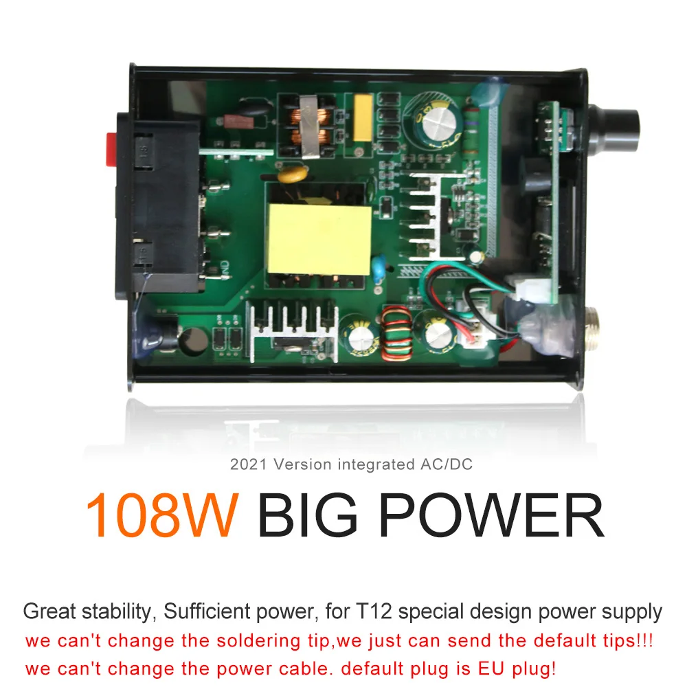 T12-958 estação de solda digital eletrônico ferro de solda 1.3 polegada display com alça m8 e ferramenta de solda ponta de ferro