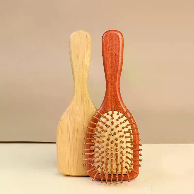 Wooden Bamboo Hair Brush Air Massage Comb Anti-static Scalp Combs Airbag Hairdressing Healthy Reduce Hair Loss Styli