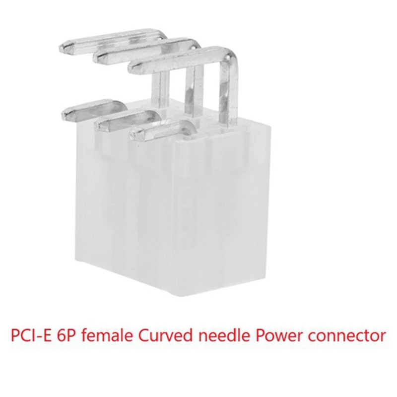 100Pcs 4.2MM 6 Pin Header Male Pin for Graphics Card GPU PCI-E PCIe Power Connector Right Angle Through Hole Video Card