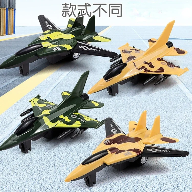 

Pull Back Aircraft Children's Camouflage Pull Back Fighter Model Toy Boy Camouflage Military Aircraft Model Gift for Children