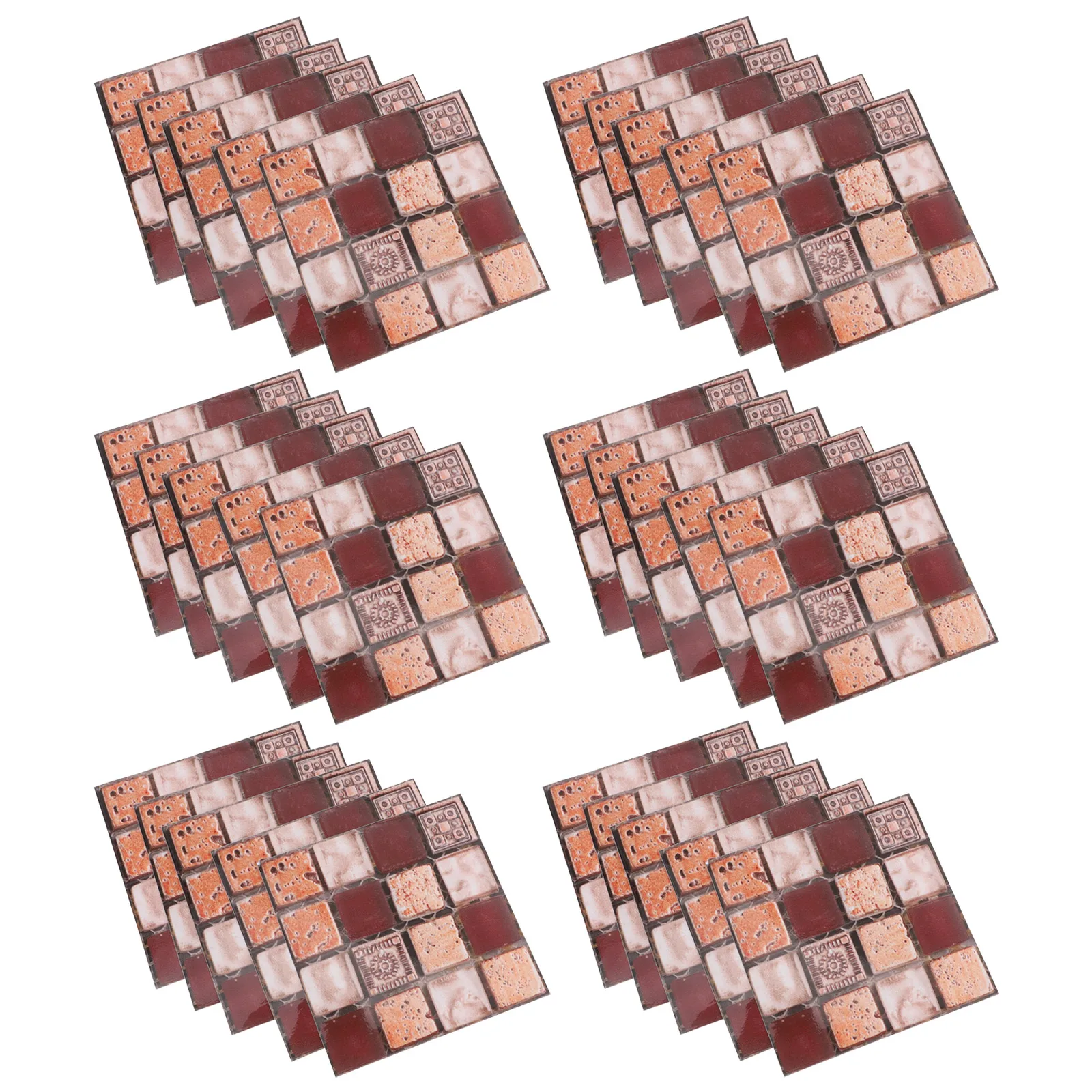 

30pcs Waterproof Wall Adhesive Tile Stickers for Bathroom Kitchen Peel Stick Mosaic Wall Art Durable Easy for Indoor
