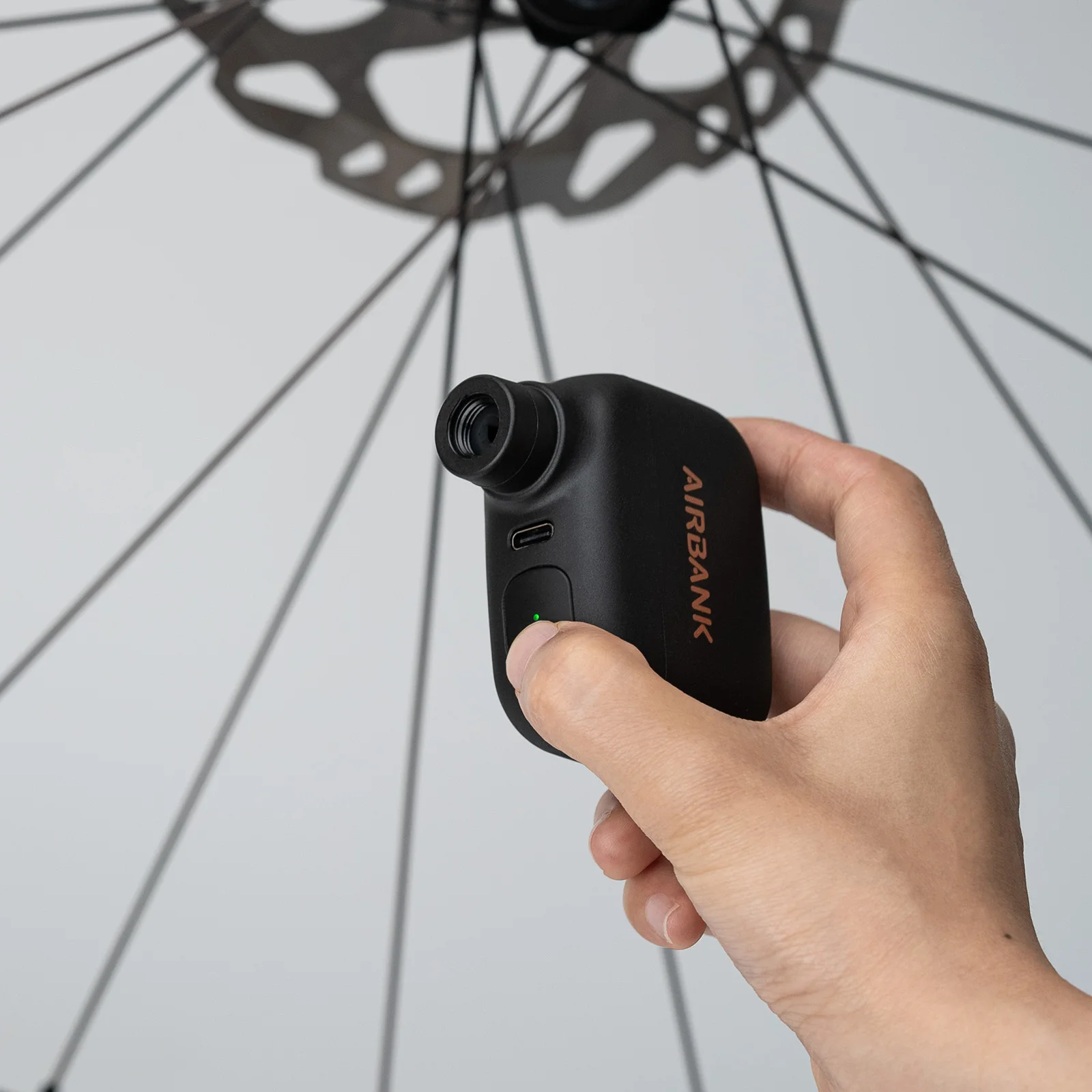 Airbank AS100 Mini Electric Bicycle Tire Pump Rechargeable 100PSI Type-C Bike Schrader Presta Cycling Air Inflator