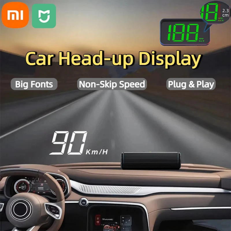

Xiaomi HUD проекционный дисплей автомобильный GPS цифровой спидометр универсальный скоростной проектор на лобовом стекле Plug & Play авто электронные устройства