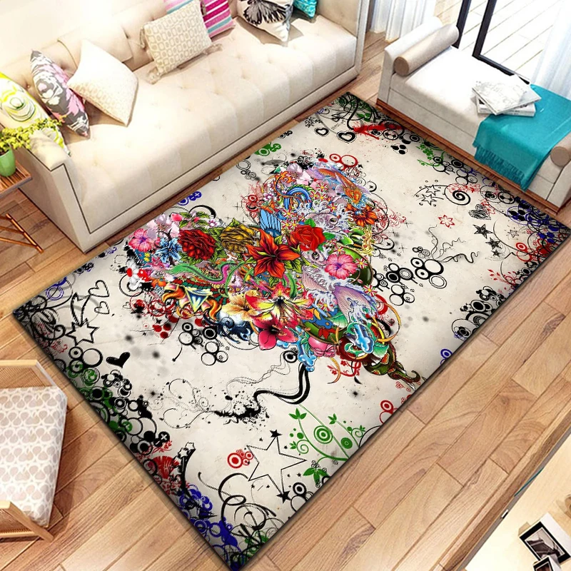 Romantic Couple Love Theme Carpet Soft Absorbent Mat Home Bathroom Living Room Bedroom Kawaii Non-slip Carpet for Home  sonic