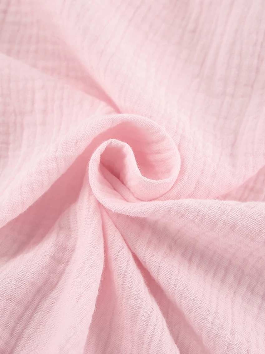 Marthaqiqi Cotton Female Nightwear 3 Piece Suit Long Sleeve Robe Turn-Down Collar Pajama Tank Top Sleepwear Shorts Nightgown Set