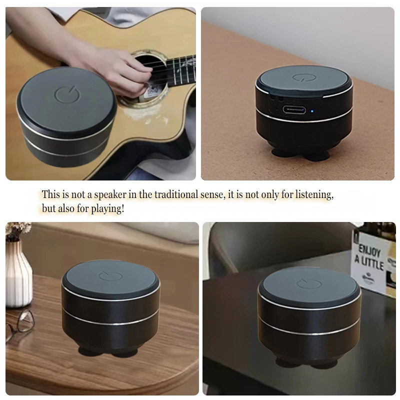 ミニ骨伝導ワイヤレススピーカー 吸盤マウント TWS Hi-Fiサウンド 強化された低音 ウェアラブルループ共鳴機能 ダイナミックオーディオ