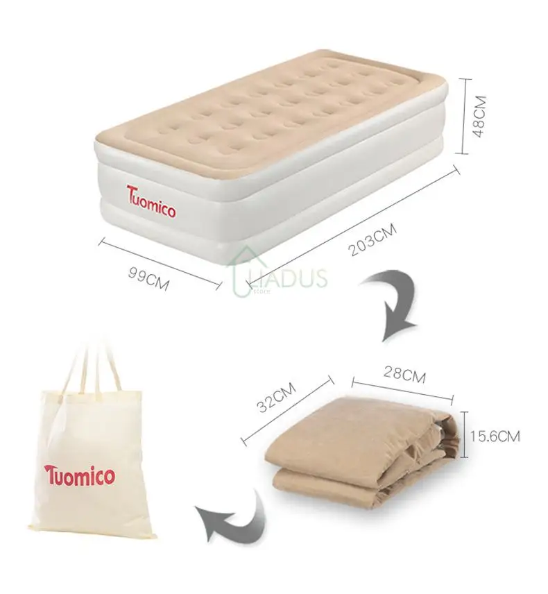 Single/Double Person Inflatable Air Mattress Comfortable Mattress Built-in Pump Camping Mat Bed Air Bed Camping Outdoor Portable