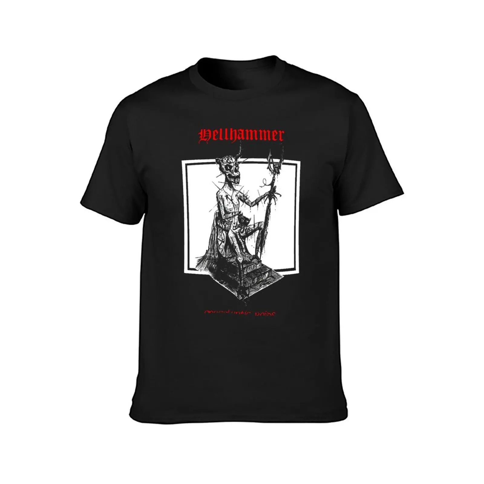 Hellhammer T-Shirt anime clothes customizeds Short sleeve tee clothes for men