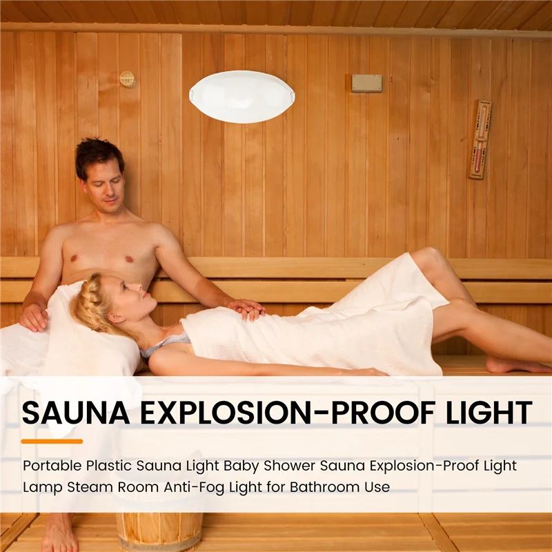 

AT48-портативный пластиковый светильник для сауны, детский душ, сауна, взрывозащищенный светильник, лампа для паровой комнаты, противотуманный светильник для использования в ванной комнате