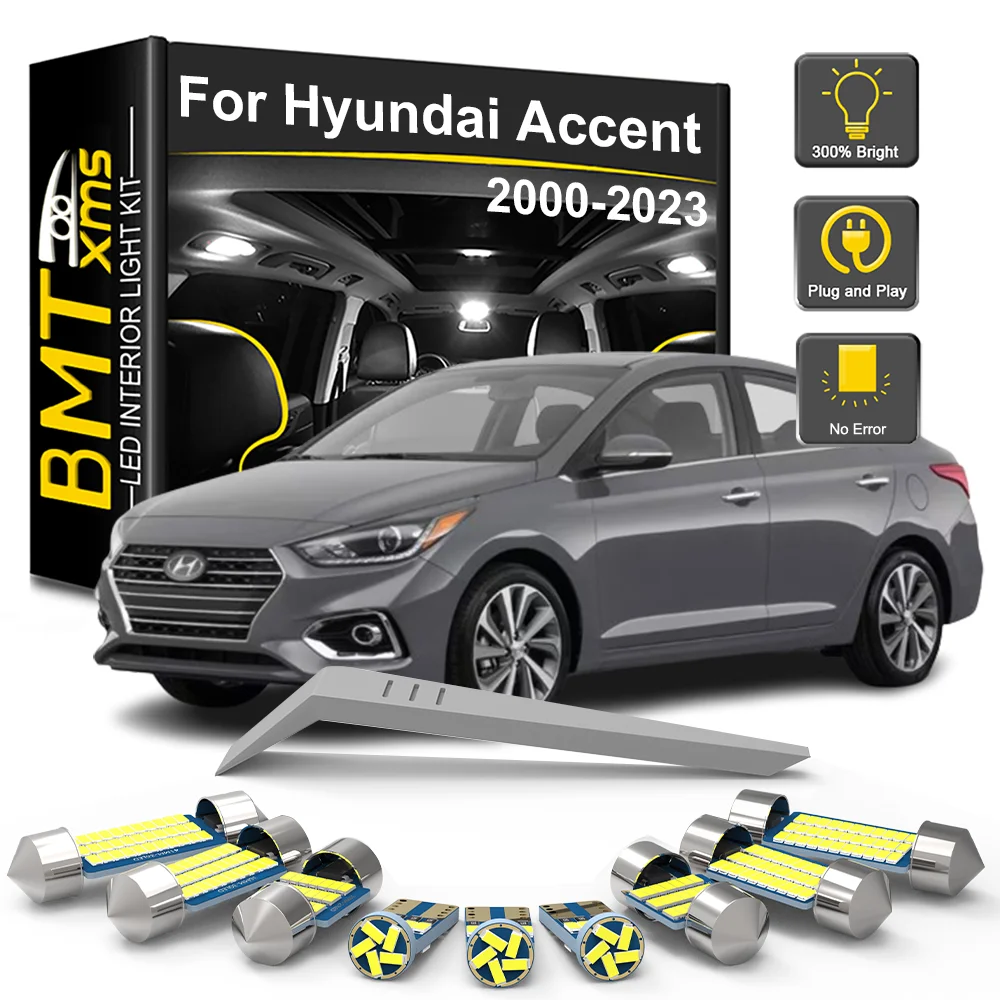 

BMTxms Canbus For Hyundai Accent 2000 2001 2002-2016 2020 2022 2023 Car LED Interior Light Bulb Kit Indoor Reading Dome Lamp
