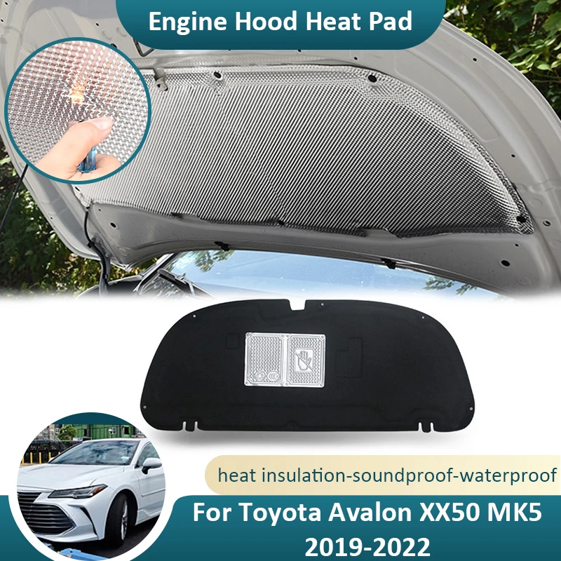 

Front Hood Engine For Toyota Avalon XX50 MK5 2019 2020 2021 2022 Flame Retardant Thermal Insulation Soundproof Pad Accessorie