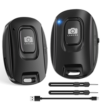 Bluetooth Camera Remote Shutter for iPhone and Android Smartphones, Rechargable Wireless Phone Remote Control,Selfie Button