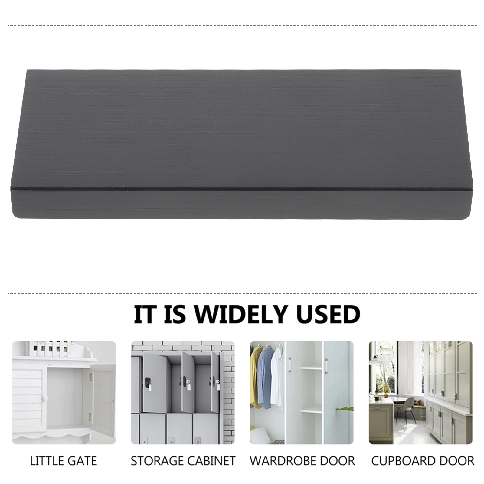 

4Pcs Hidden Finger Pull Handle Black Aluminum Alloy Punch Cabinet Drawer Invisible Door Handle Modern Furniture Concealed Edges