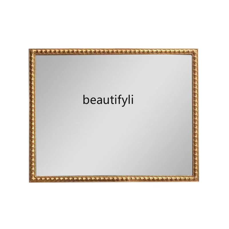 European-Style LED Bathroom Mirror Wall Hanging Bedroom Demisting Bathroom French Wall Hanging Bathroom Mirror