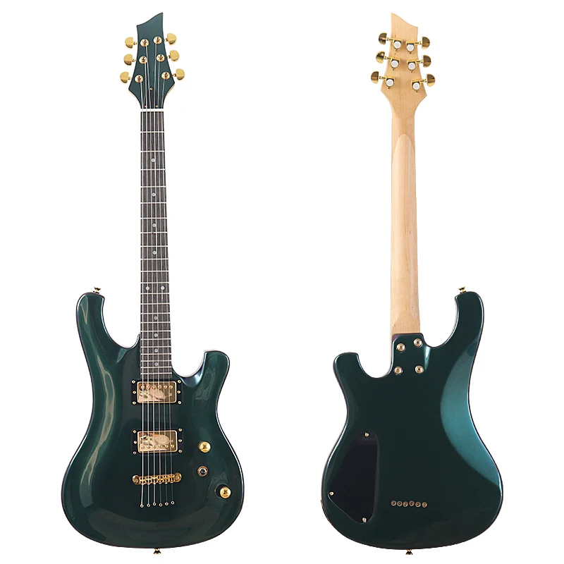 Guitarra eléctrica camaleón de 6 cuerdas, Guitarra de 39 pulgadas de alto brillo, cuerpo de tilo sólido, mástil de arce canadiense