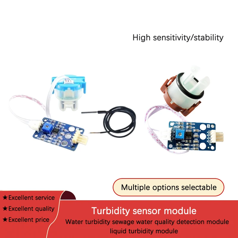 Turbidity sensor module water sewage quality detection liquid delivery program