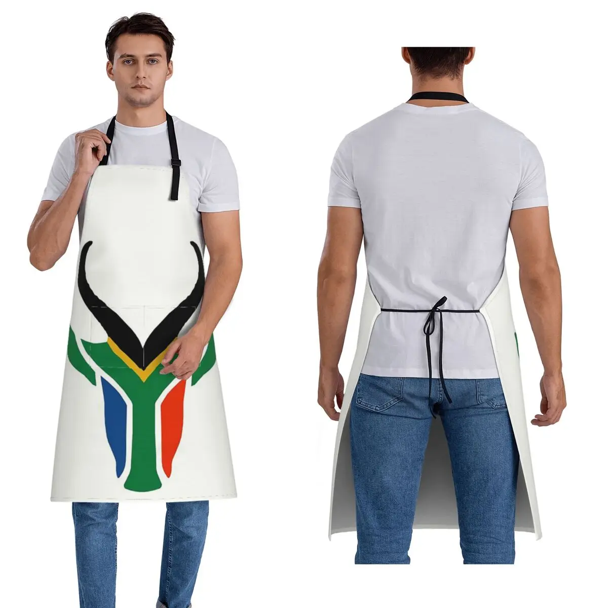 

Фартук с флагом Южной Африки Спрингбокса, фартук для шеф-повара, кулинарии, кухни, столбик, водонепроницаемый нагрудник, кухонный сарафан для уборки, для женщин и мужчин, садоводства