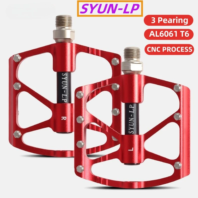 SYUN-LP 3 Bearings Pedal Anti-slip Ultralight CNC Mountain Bicycle Pedal Sealed Bearing Bike Parts