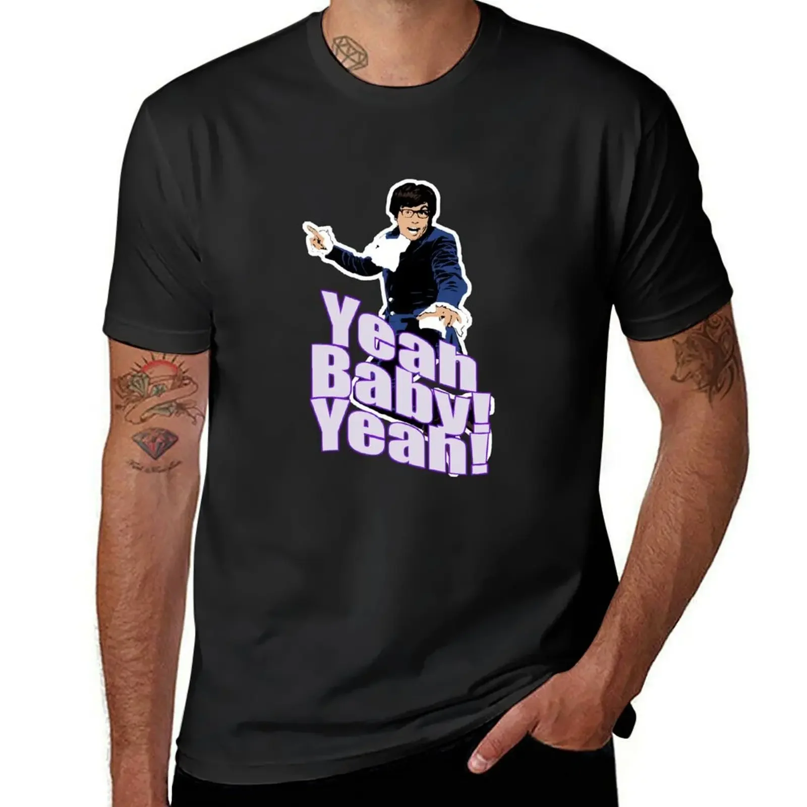 Austin Powers Yeah Baby Yeah T-Shirt heavyweights boys whites mens t shirts pack