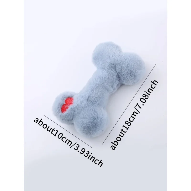 Grinding Teeth Bite Resistant Interactive Play Pet Supplies Cute Love Bone Plush Vocal Dog Toys Containing Bb