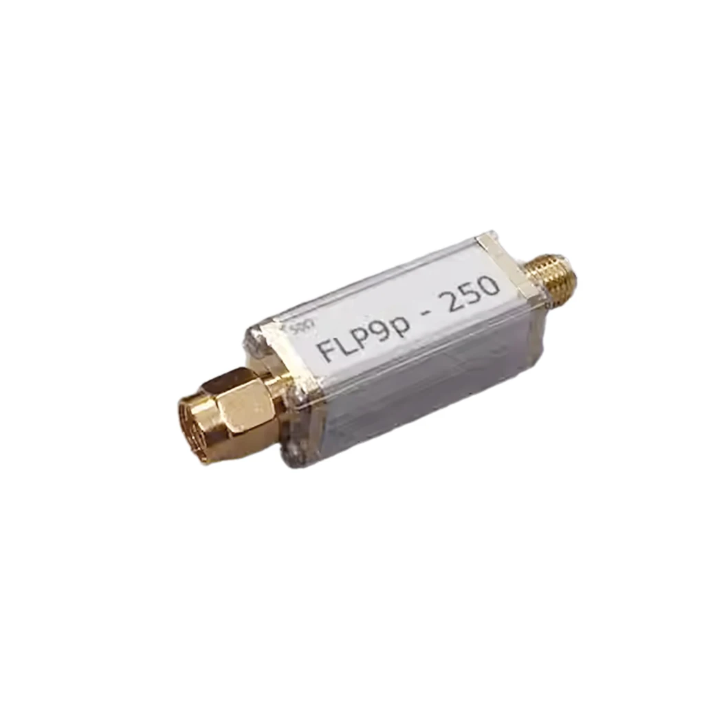 250MHz/200MHz Flat Passband 9th Step Low Pass Filter Discrete LC Components Small Size Form Factor SMA Female to Male Interface