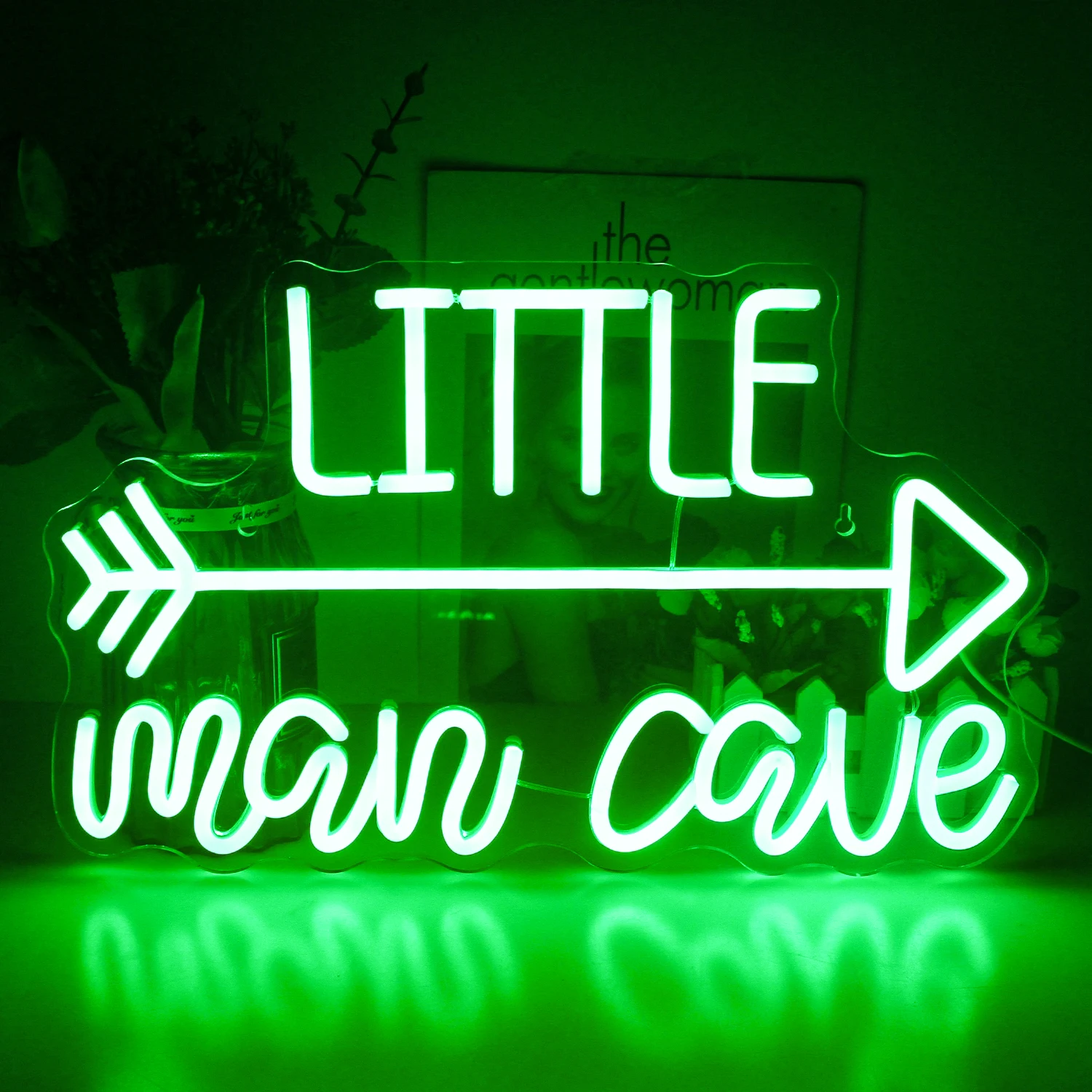 

Man Cave Neon Sign Green Bar Light Up Signs for Wall Decor USB Beer Bar Decor Restaurant Business Beer Signs Shop Party Neon