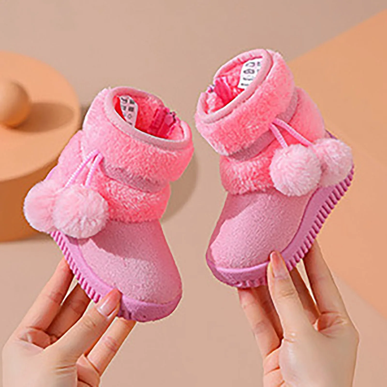 Children Snow Boots Cotton Shoes Soft Sole Winter Shoe for Girl Anti Slip,warm Plush Thick Cotton Boots Platform Boot Botas Niña