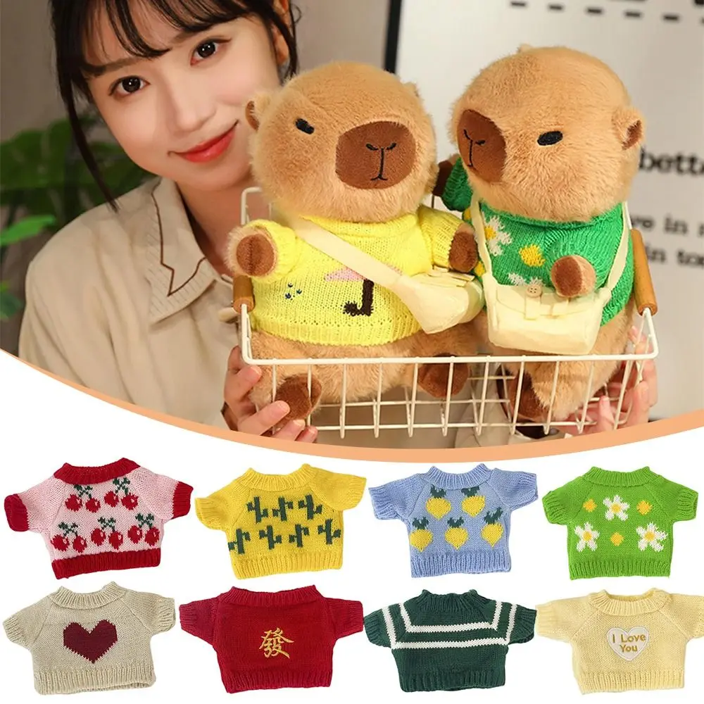 Cute Capybara Doll Clothes Sweater for 23cm Capybara/30cm Doll Cartoon DIY Capybara Plush Doll Accessories for Birthday Gift